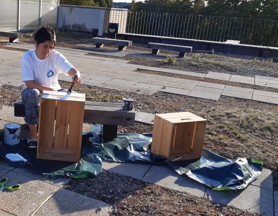 DYI painting crates